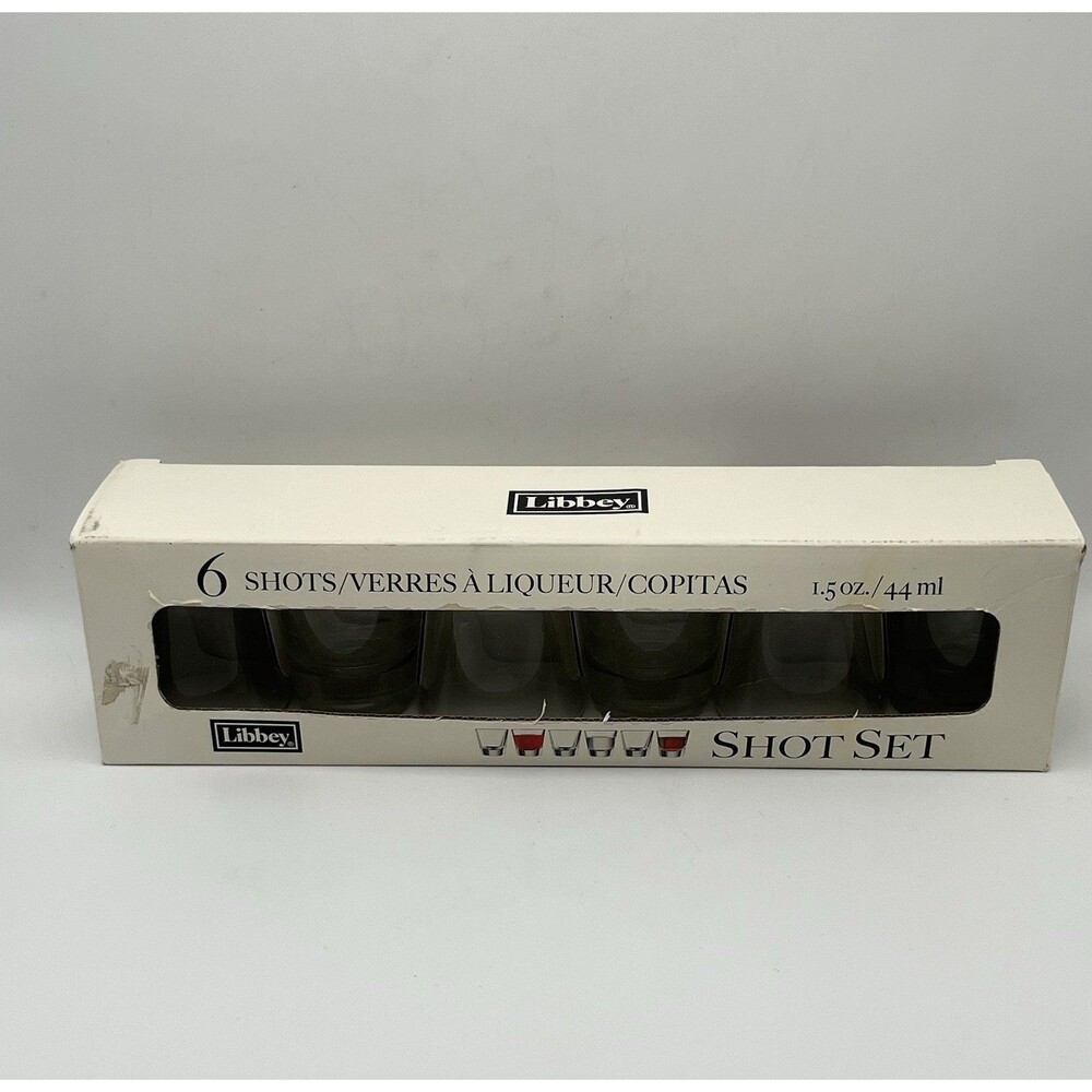 Libbey True Fabrication 6 Shot Set 1.5 Oz each Brand New In Original Box - Picture 5 of 5